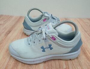 Under Armour Women's Running Shoe Charged Escape Gray Pink Splatter Size 7